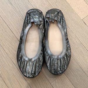 Metallic Grey Ballet Flats